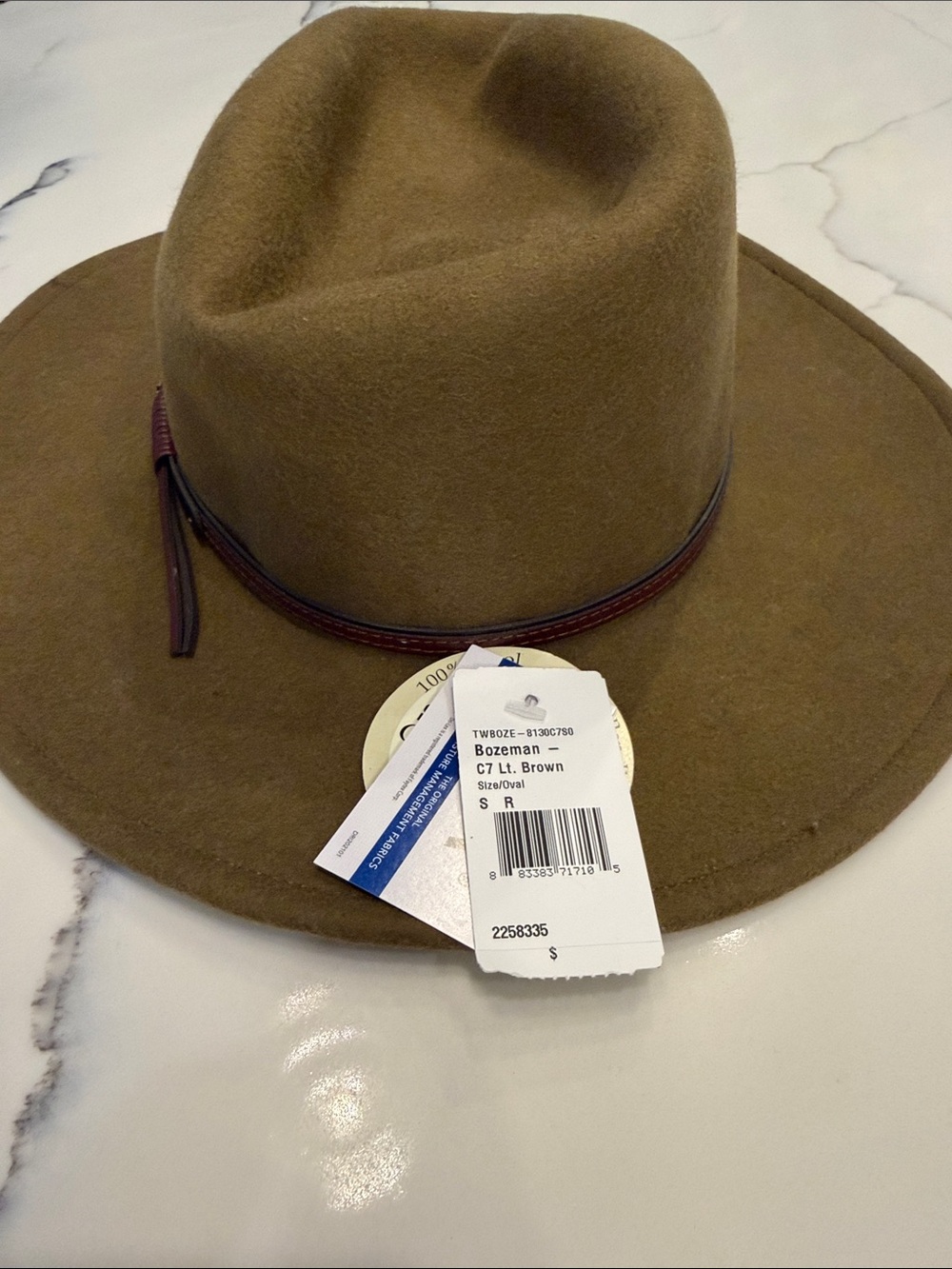 Stetson Bozeman hat light brown - Picture 3 of 8